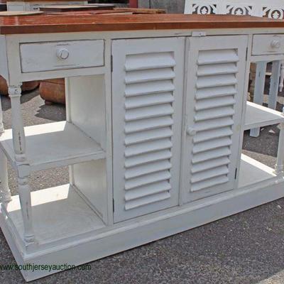  Country Style Natural Finish Top Louver Front Credenza

Auction Estimate $200-$400 â€“ Located Inside 
