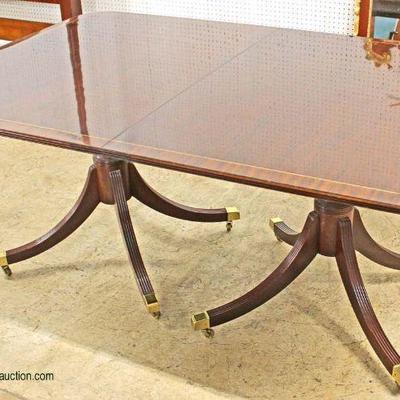  Beautiful 9 Piece Mahogany Dining Room Table with 2 Leaves and 8 Chairs Table is Banded

ALL â€œBaker Furniture Charleston...
