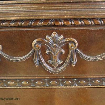  PAIR of Burl Mahogany High Chest and Low Chest with Applied Lincoln Drape Carving

Auction Estimate $200-$400 â€“ Located Inside 
