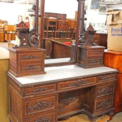  ANTIQUE Rosewood Marble Top Victorian Dresser with Birdseye Interior in Original Finish

Auction Estimate $400-$800 â€“ Located Inside

  