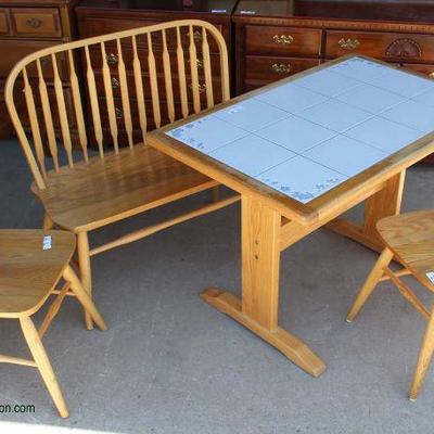  4 Piece Country Kitchen Set

Table with Bench and 2 Chairs

Auction Estimate $100-$300 â€“ Located Dock 