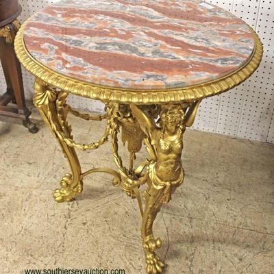  19th Century French Bronze Marble Top Center Table

Auction Estimate $500-$100 â€“ Located Inside

  