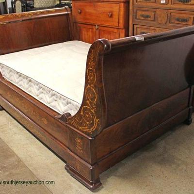  ELABORATE ANTIQUE French Empire Mahogany Day Bed with Beautiful Inlay and Custom Box Spring and Mattress

Auction Estimate $400-$800 â€“...