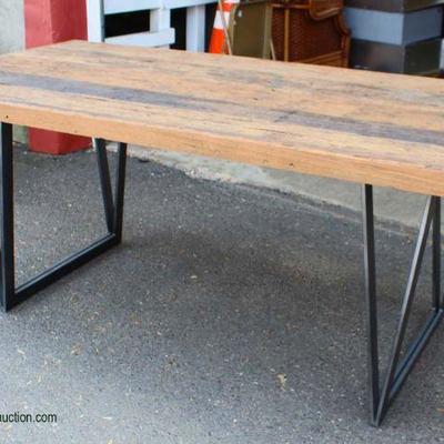 Industrial Style RUSTIC Plank Top Metal Leg Dining Room Table

Auction Estimate $200-$400 â€“ Located Inside 