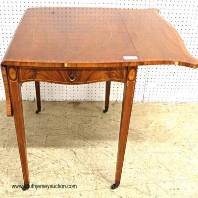  Burl Mahogany One Drawer Scalloped Side Drop Side Pembroke Table

Auction Estimate $100-$300 â€“ Located Inside 