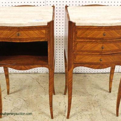  PAIR of ANTIQUE Marble Top French Bedside Stands

Auction Estimate $200-$400 â€“ Located Inside 