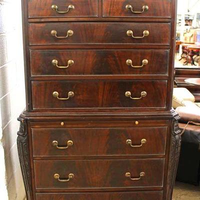  SOLID Mahogany Ball and Claw 2 Piece Chest on Chest with Pull Out Tray

Auction Estimate $300$-600 â€“ Located Inside 