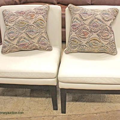  PAIR of Decorator Chairs with Pillows

Auction Estimate $100-$300 â€“ Located Inside 