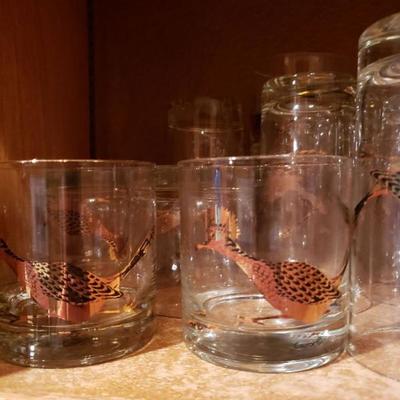 Set of 8 each Couroc of Monterey highball glasses and tumblers