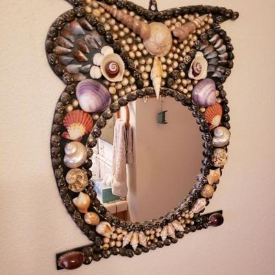 Funky shell mirror