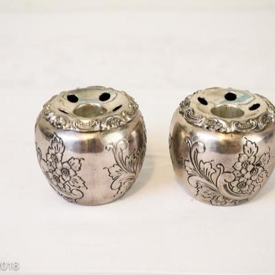Vintage silver plated candle holders