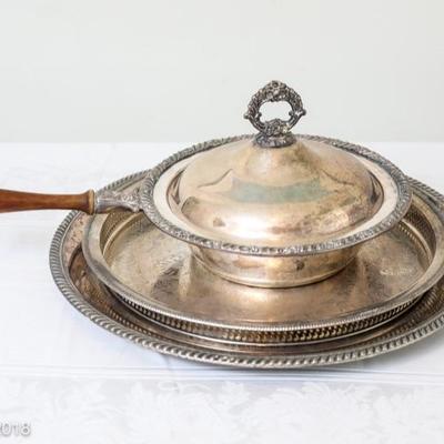 Silver plated serving platters