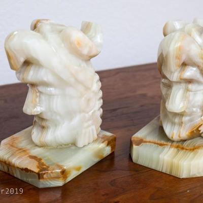 Vintage onyx Mexican bookends