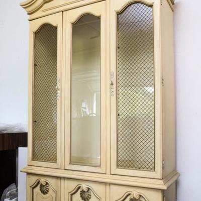 Vintage French Provincial Large China Hutch