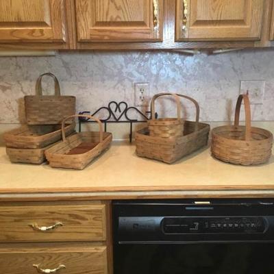 Longaberger Basket, Brick and Hanger Lot 1