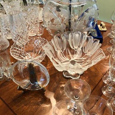 Crystal bowls/serving pieces
