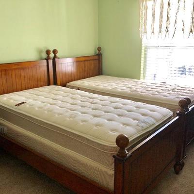 2 Twin beds with head & foot boards. Excellent condition!