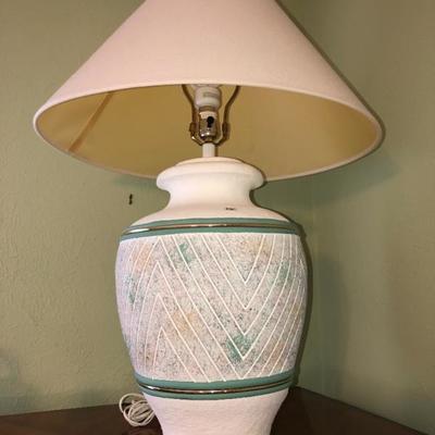 Ceramic lamp.