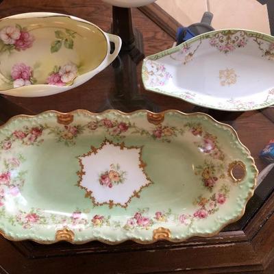 Vintage hand-painted dishes.