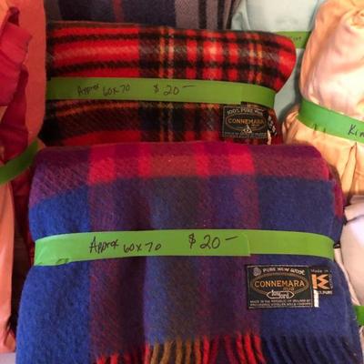 Wool blankets.
