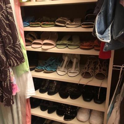 Shoes to go with every outfit in this well-stocked closet! 