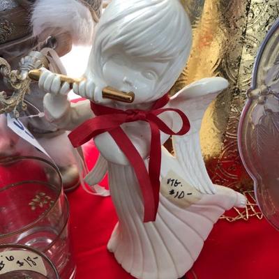 Vintage ceramic Angel w.flute