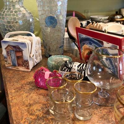 Beachy kitchen ware.
