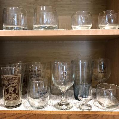 Glasses, stemware.