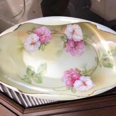 Vintage hand-painted dishes.