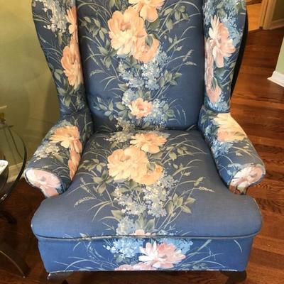 Classic Queen Anne Wingback chair.