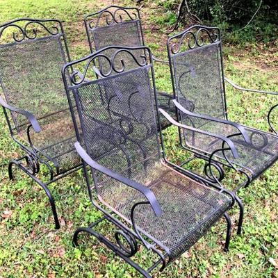 Set of 4 Wrought Iron chairs