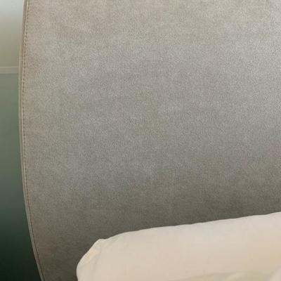 Upholstered Sleigh Platform Bed Headboard