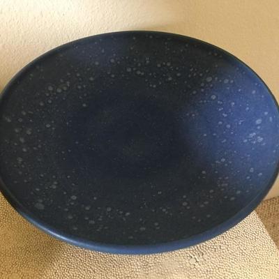 Matte blue glazed high fired stoneware bowl by JJ Savage