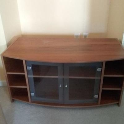 Contemporary Television Cabinet with Doors and Shelves