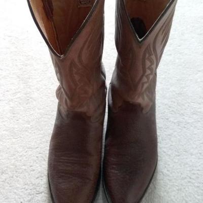 Nocona Brown Leather Cowboy Boots