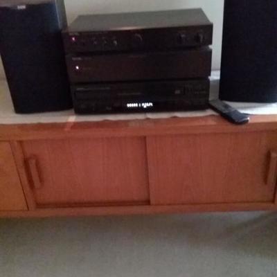 Rotel Stereo Amplifier, Denon CD Changer, and B&W Speakers