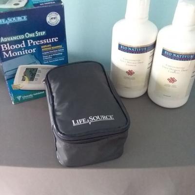 Life Source Advanced Blood Pressure Monitor and Two 32 Oz Bottles Bio Nativus Concentrated Mineral Drops