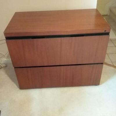Wooden Two Drawers File Cabinet