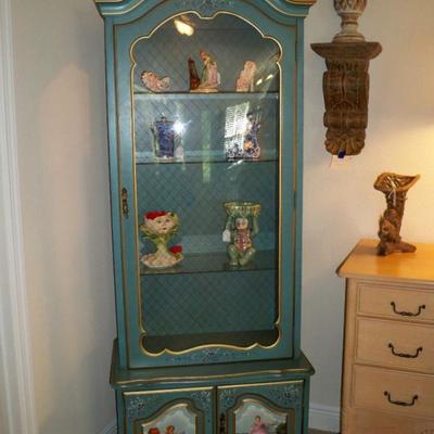 *** SOLD*** Painted Curio Cabinet ***SOLD***