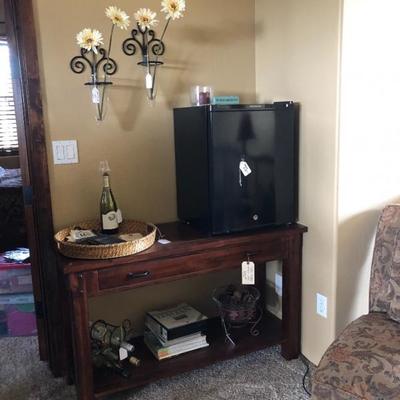 Sofa table 

Small fridge 