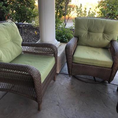 Patio furniture throughout 