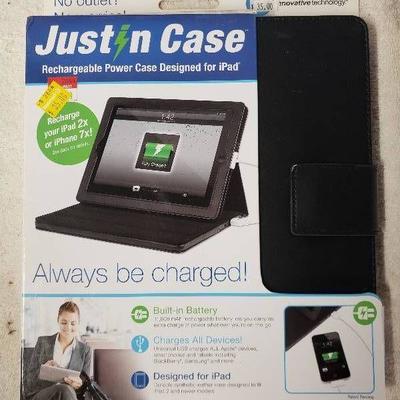 2 Just in Case iPad Rechargable Case Cover. NIB