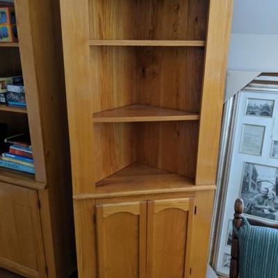 Handmade Oak Corner cabinet