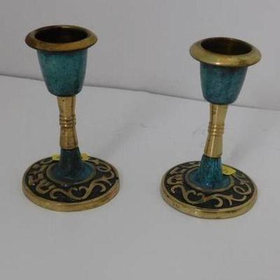 Small Turquoise Candle Holders