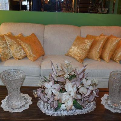 Sofa, Pillows, & Home Decor