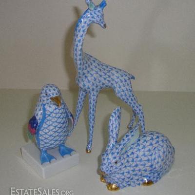 3 Herend animal figurines
