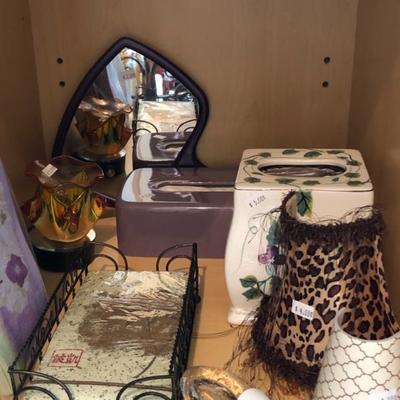 Tissue holders, night lights, mirrors.