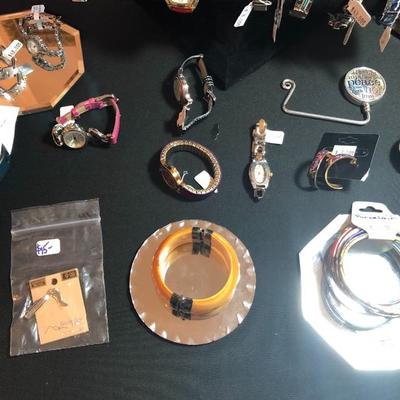 Watches, earrings, bracelets