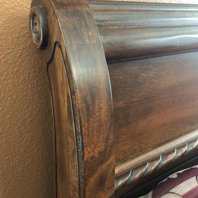 Sleigh bed detail