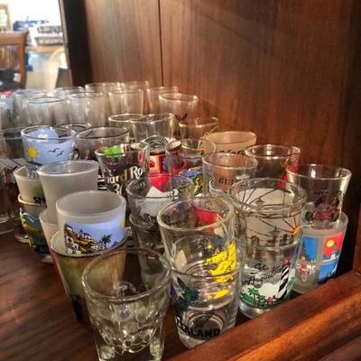 A shotglass collection from all corners of the earth.